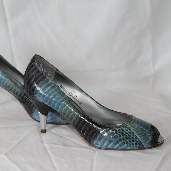 Town Shoes, size 37 Multi blue crocodile - Picture 4 of 5